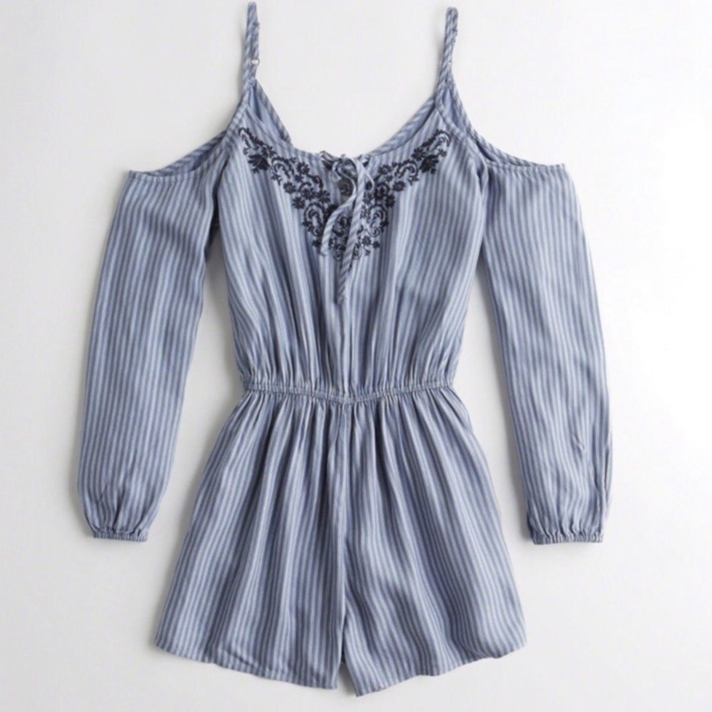 Hollister Embroidered Romper